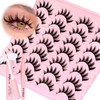 Losha Lashes Spiky Manga Lashes 14 Pairs Wispy False Eyelashes