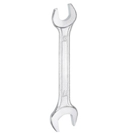 sourcing map Double Open End Wrench 13mm x 17mm Metric 15 Degree Offset Angle Small Flat Head Wrench Galvanizing Open Ended Spanner for Automotive Repair Furniture Assembly