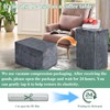 Rectangular Pouf Ottoman Soft Furry Corduroy Foot Rest for Chair