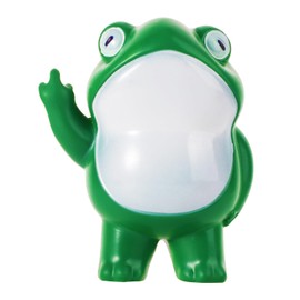lasuroa Rebellious Frog Figurine, Resin Finger Frog Statues Ornament Home Decor Funny Statues for Yard and Garden Pond Decorations
