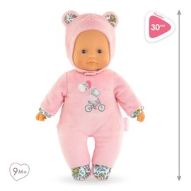 Corolle - My Cuddly Toy, Pti'Heart, Bear, Pink, 30 cm, from 9 Months, 9000100700