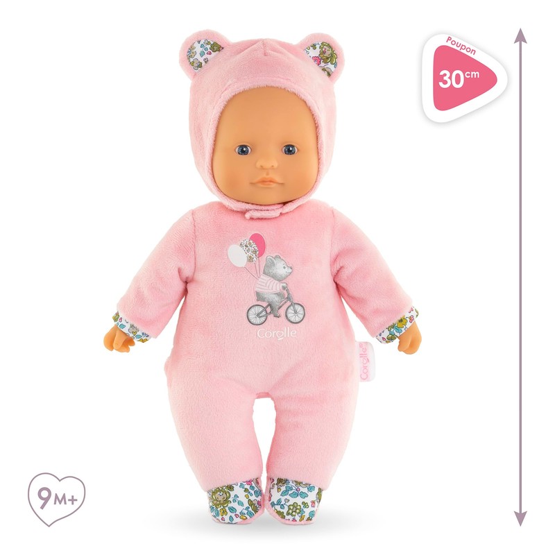 Corolle - My Cuddly Toy, Pti'Heart, Bear, Pink, 30 cm,
