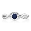 Gem Stone King 0.66 Ct Round Blue Sapphire 925 Sterling