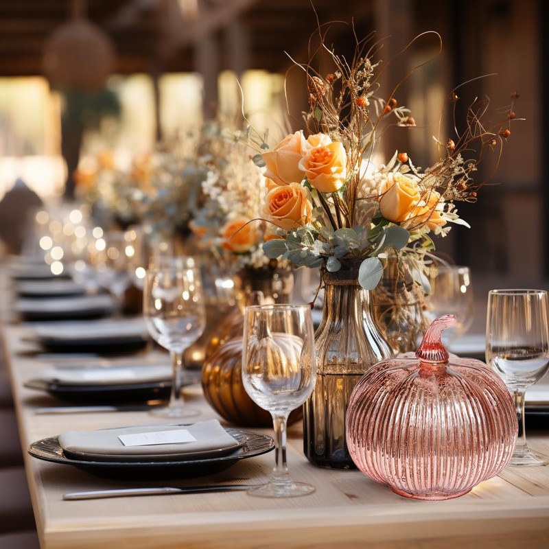 hvfun Rosegold Thanksgiving Decorative Artificial Pumpkins-Mercury Glass Light up Pumpkin