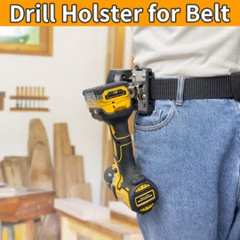 otuiaim Drill Holster for Belt - Clip-on Tool Belt Holder, Toughbuilt 304 Stainless Steel Tool Clips for Hooks Clips Tools, for Cordless Drill, Impact, Nailer, Tape Measure