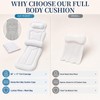 Cushioned Full Body Bathtub Pillow with Adjustable Lumbar Support,Fast Dry