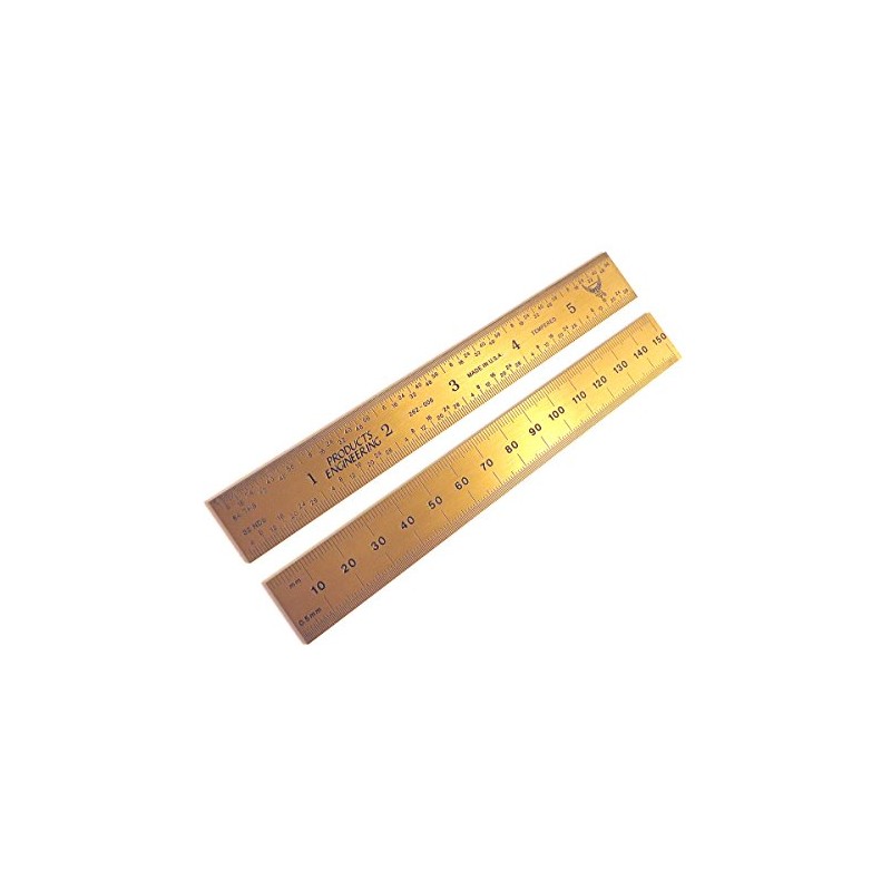 PEC Tools Rigid 6" 150 mm English/Metric Titanium Nitride Coated