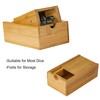 Cusdie Bamboo Dice Tower Foldable Wooden Die Roller Castle Rolling