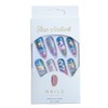 QQPPOLIU Square Long Press on Nails,Fake Nails with Designs,Full Cover
