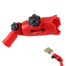 Multi-Angle Paint Brush Extender,Paint Brush Extender Holder with 180°Rotation,Universal Paint Brush Extension Pole Handle Paint Edger Tool,Red Design,for Most Rollers Brush Scrapers
