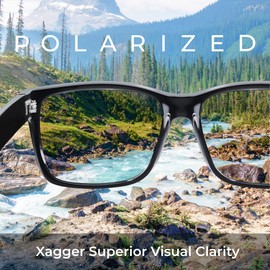 Xagger Square Polarized Sunglasses for Men Women UV400 Mirrored Sport Driving Fishing Sun Glasses Shades