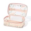 Francfranc Mesh Embroidery Vanity Pouch, Small, Pink