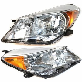 Headlamps Assembly For Toyota Yaris/Vitz Hatchback 2012 2013 2014,Left Driver+Right Passenger Headlights Headlamps Projectors，Heavy Duty Polycarbonate Headlights Fit for Original Car (Left Driver)