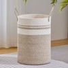 VIPOSCO Large Laundry Hamper, Tall Woven Rope Storage Basket for