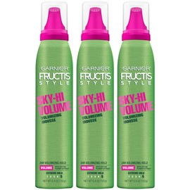Garnier Fructis Style Sky-Hi Volume Mousse, Extreme Hold, 6.4 Oz, 3 Count (Packaging May Vary)