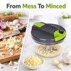 Manual Garlic Chopper for Food Prep - Pull-String Vegetable Mincer