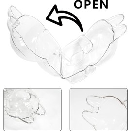 Anzir Protective Case for LAfufu The Monsters Have a Seat, Display Box Hard Case Accessories Cover with Silicone Strap White - Sitting, Clear (No Doll, 17cm)