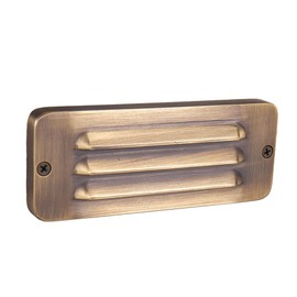 VOLT Cast Brass 12V 3W Mini Thin Integrated LED Louvered Outdoor Step Light (20 Lumens)
