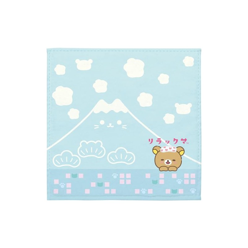 San-x Rilakkuma "Neko no Yu" Mini Towel, Blue CM43501