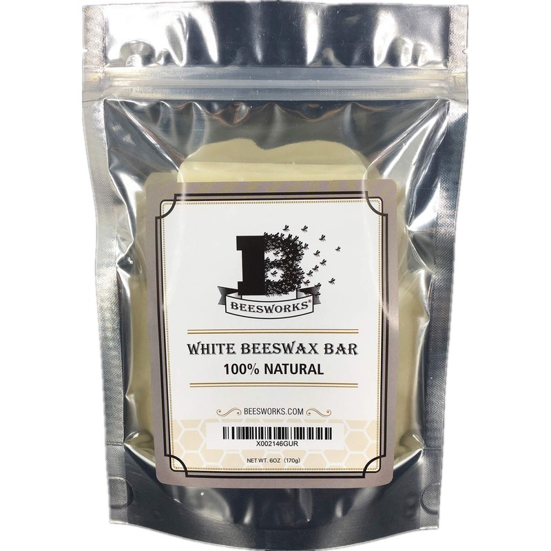 Beesworks® (6) 1oz White Beeswax Bars - Package of (6)