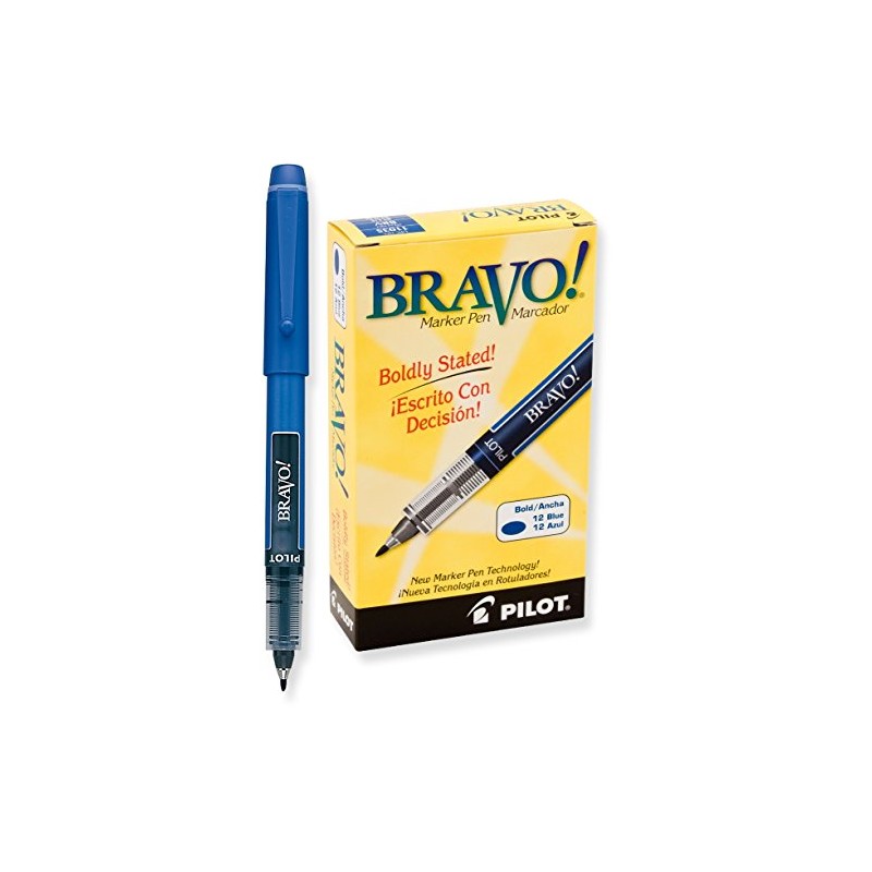 Pilot Bravo 11030 marcador de tinta líquida, tinta azul, Caja