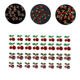 FOMIYES 2sets Cute Nail Charms Cherry Nail Gems for Women DIY Jewelry Set 32pcs*2
