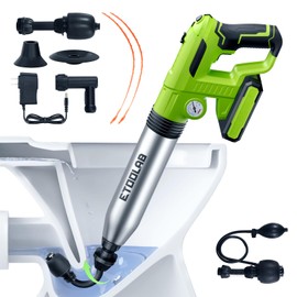 etoolab Electric Toilet Plunger Heavy Duty，Drain Clog Remover Tools,High Pressure Air Toilet Plungers Heavy Duty Plunger for Toilet,Bathroom,Floor Drain,Sewer