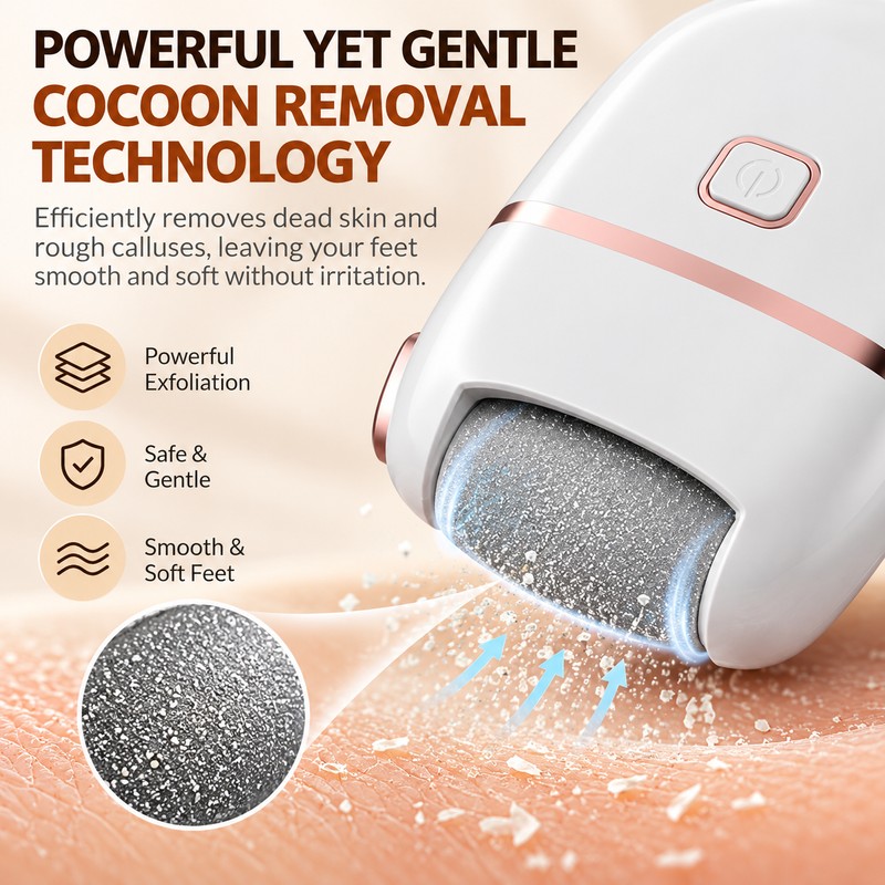 Rechargeable Electric Foot File for Callus Care – Cordless Dead
