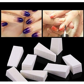 Lassum - Esponjas suaves para uñas degradadas (12 unidades), color blanco