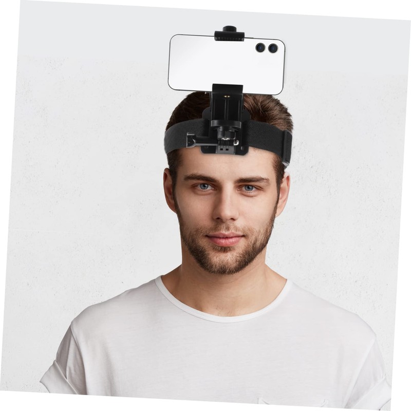 TEHAUX 2 Sets Head Mounted Phone Rack with Headband for