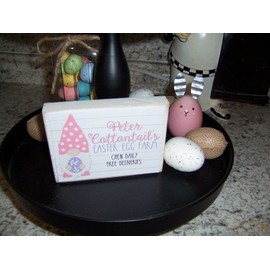 Decor Gnome Easter sign Farmhouse kitchen tray Holiday decor Easter egg farm