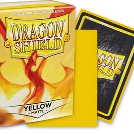 Dragon Shield Matte Standard (100) Card Sleeves - Trading Card Accessories:_Yellow