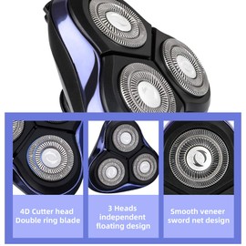 Replacement Shaver Head for Series FS-8600 Electric Shaver Electric Razor for Men, 4 in 1 Rotary Men Shaver Beard Trimmer, Electric Shaver