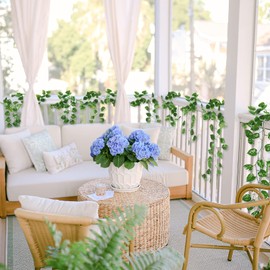 CQURE 96 Pack 672Ft Artificial Ivy Garland, Fake Vines UV Resistant Greenery Leaves Fake Plants Hanging Aesthetic Vines for Home Bedroom Party Garden Wall Room Decor