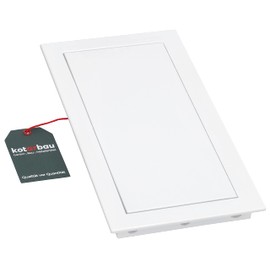 KOTARBAU® Inspection Door Inspection Flap 15 x 30 cm for Painting Snap Lock Inspection Door Access Door Maintenance Flap Service Flap Drywall Cleaning Flap Plastic White