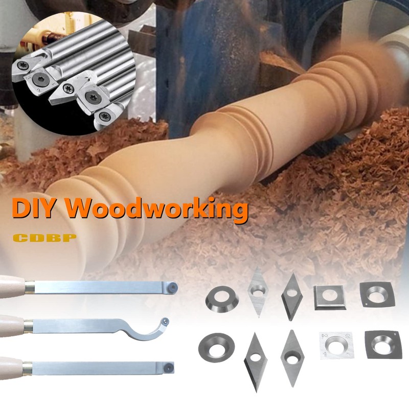 CDBP 15mm(3/5 inch) Round Carbide Inserts for Woodturning, R15×2.5mm Indexable