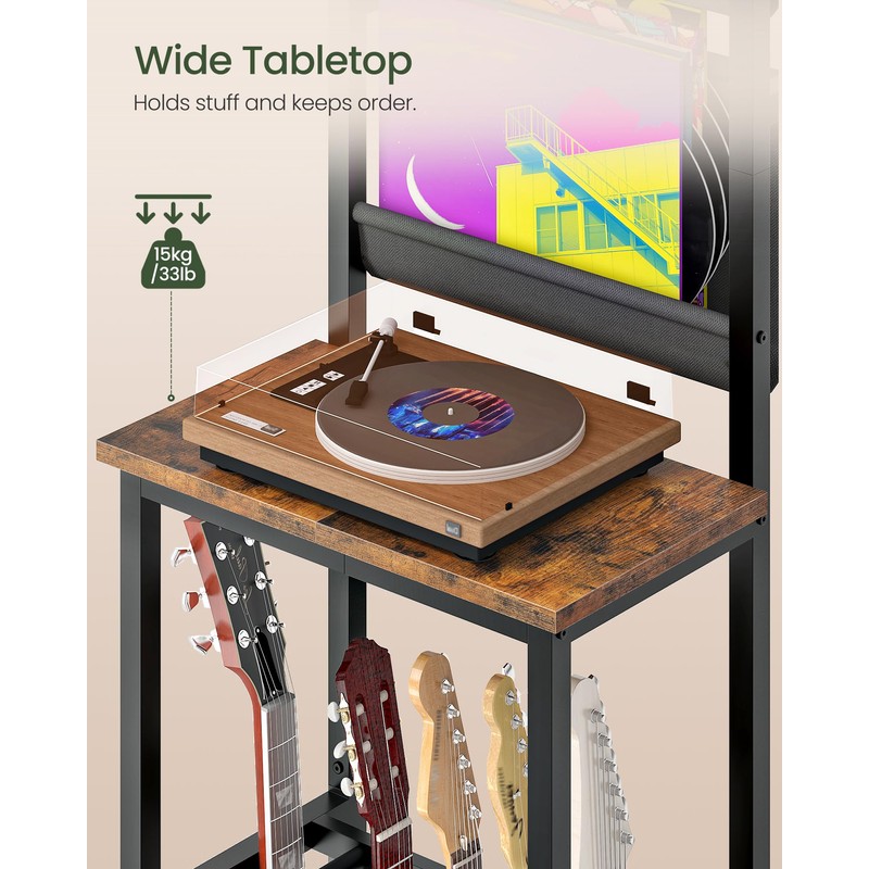 CHOEZON Multi Guitar Stand, Guitar Rack Record Player Stand Sturdy