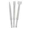 3pc SDS Plus Chisel Set 15mm Hex Shank Point/Flat Head