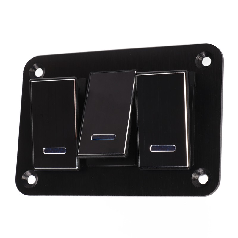 3 Gang Rocker Switch Panel Waterproof Pre Wired Aluminum Alloy