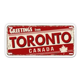 Squiddy Greetings from Toronto Canada - Vinyl Sticker Decal for Phone, Laptop, Water Bottle (4" Wide)