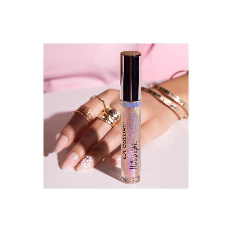 L.A. COLORS Lápiz labial holográfico iridiscente, Glazed Donut CLG426