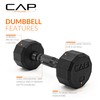 CAP Barbell CAP Barbell 12-Sided Coated Dumbbell with Black Handle,