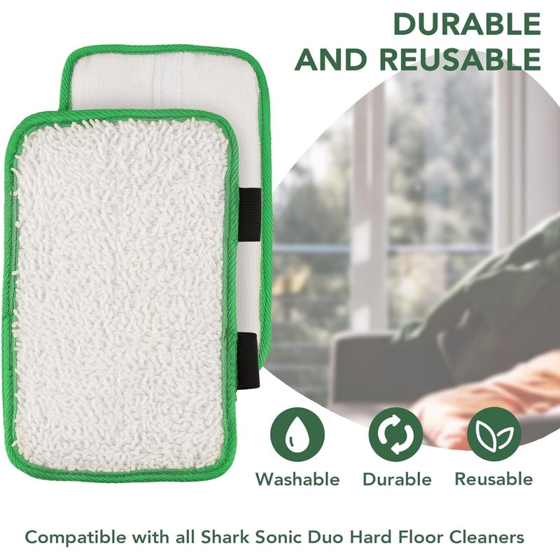 Replacement Pads Compatible with Shark Sonic Duo Hardwood Floor Cleaner