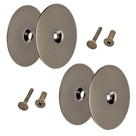 Door Knob Cover Plate, 2-5/8" Deadbolt Door Hole Cover, Solid Steel Brushed - 2 Pack