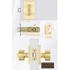 goldenwarm Gold Door Knobs Interior, Zinc-Alloy Heavy Duty Privacy Interior