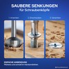 Falkenwald Countersink Set Made of HSS-CO Steel [6-Piece Including Storage