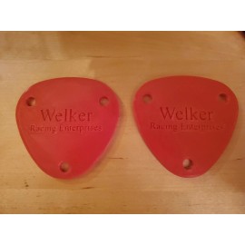 Welker Racing Enterprises 3.00" 3 BOLT 3 7/16" BOLT CENTERS HEADER COLLECTOR BLOCK OFF PLA-Orange