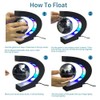 Estefanlo Floating Globe with LED Lights C Shape Magnetic Levitation