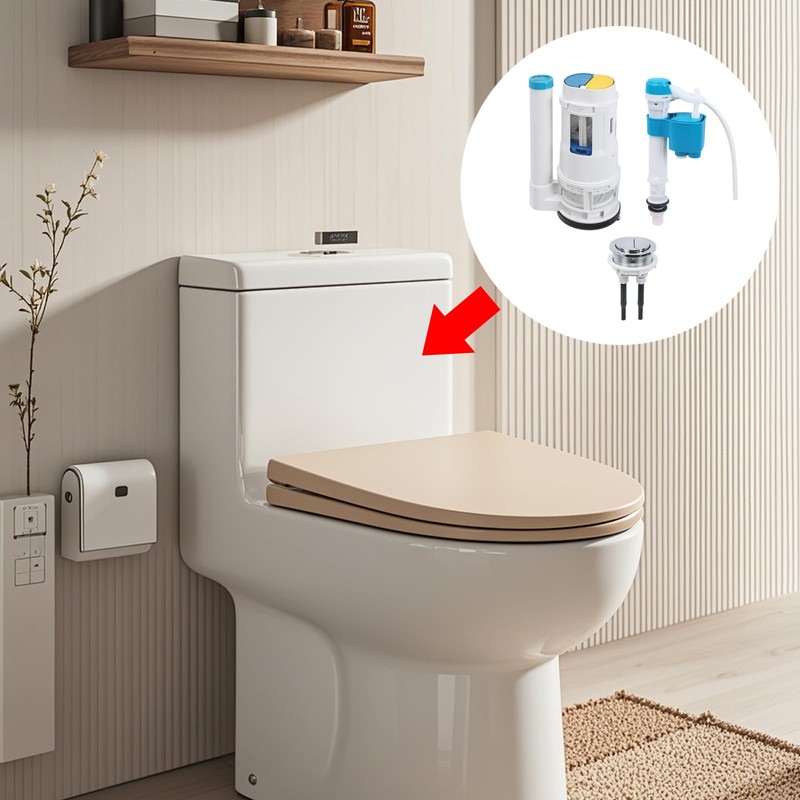 T Tulead Toilet Flush Replacement Kit, Flush Valve 2.5", Fill