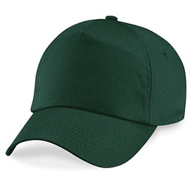 Beechfield - B101B Green Baseball Cap - Sun Hat, Sports Cap, Boy's Cap, Girl's Cap, Sun Hat, Sports Hat - 100% Cotton Twill Unisex Kid's Cap